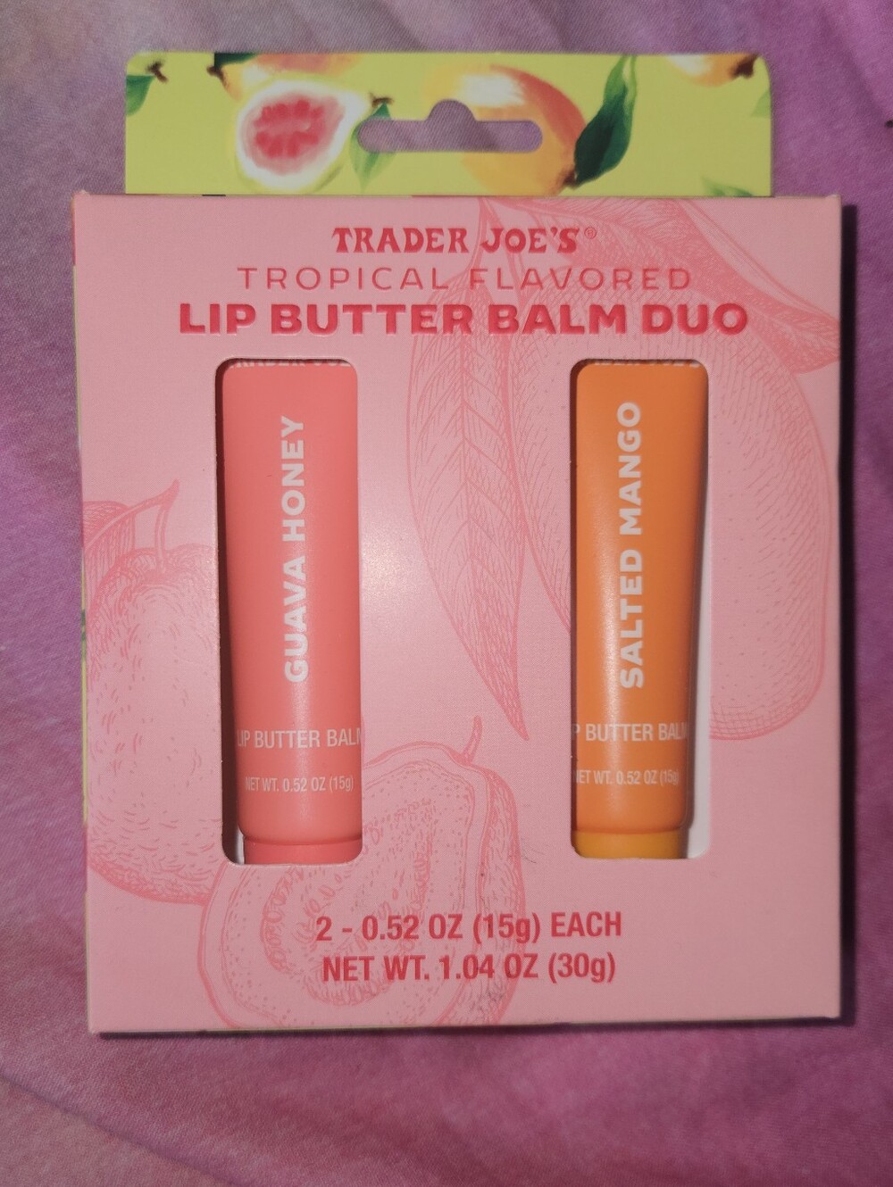 Tropical Lip Butter Balm Duo - Guava Honey & Salted Mango